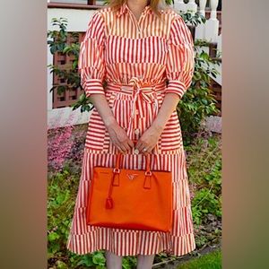 Who What Wear Striped Midi Skirt